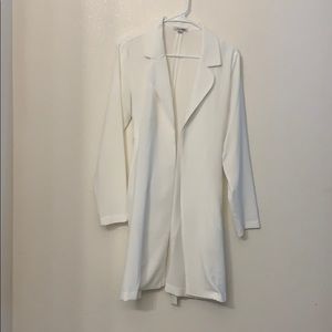 White Trench Coat Fashionnova with fabric belt